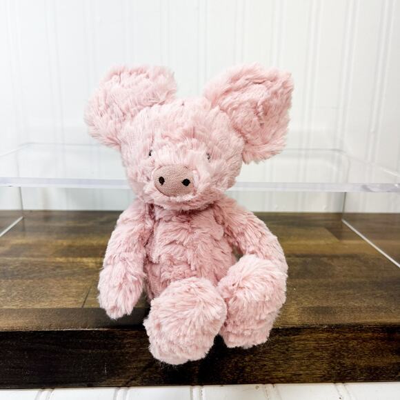 Jellycat Squiggle Piglet 9" Pink Pig Plush Toy w/ Big Ears Retired London - Picture 1 of 6